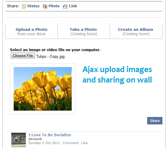 facebook style wallpost script beta v 2.0