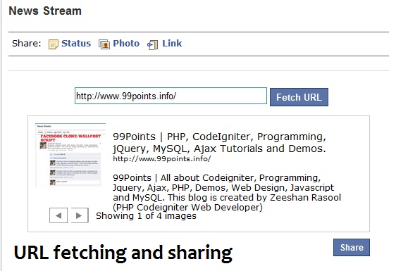 facebook style wallpost script beta v 2.0