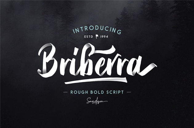 BRIBERRA - free typography font collection