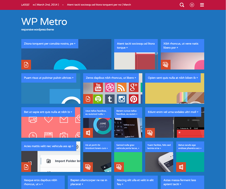 WP Metro Resume website template, resume website design